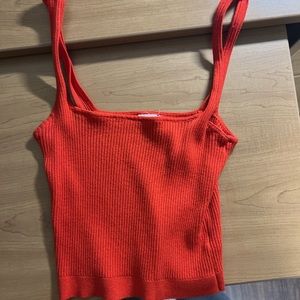 Garage cropped tank top. coral colored size medium. worn once or twice